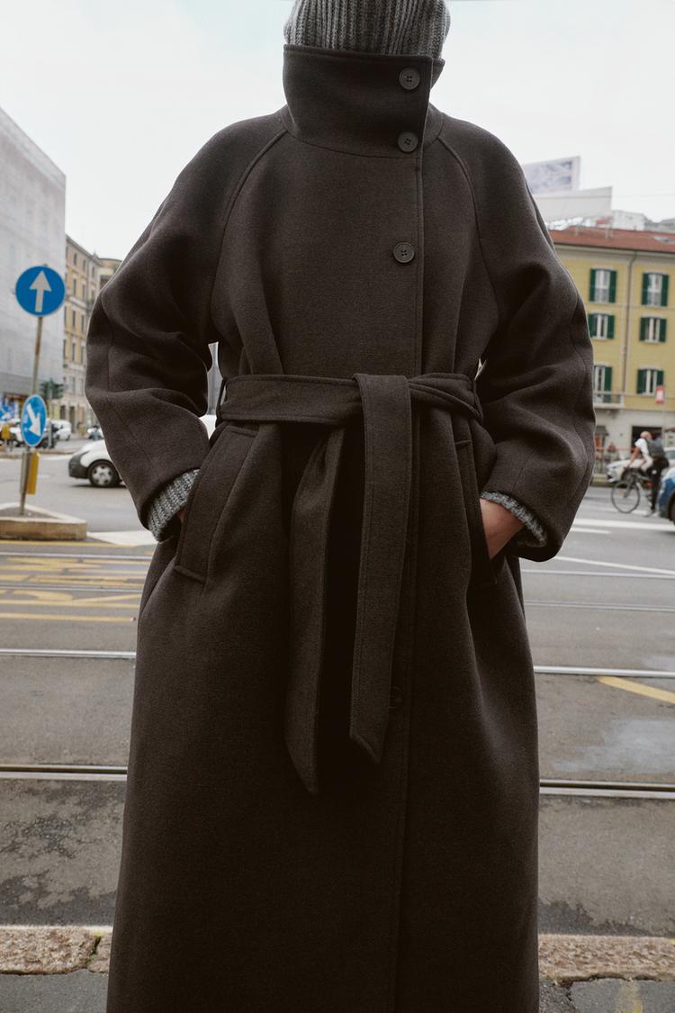 Women's belted coat, view 6