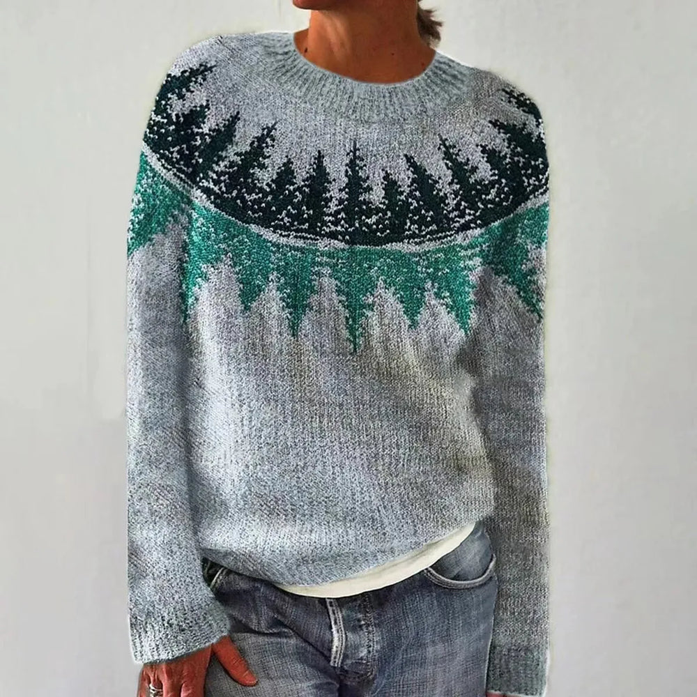 SILVIA Retro Pullover Sweater - Vintage Style Knitwear for Women