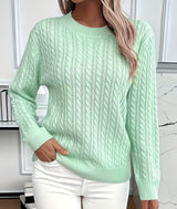 Women's cable-knit sweater, view 1