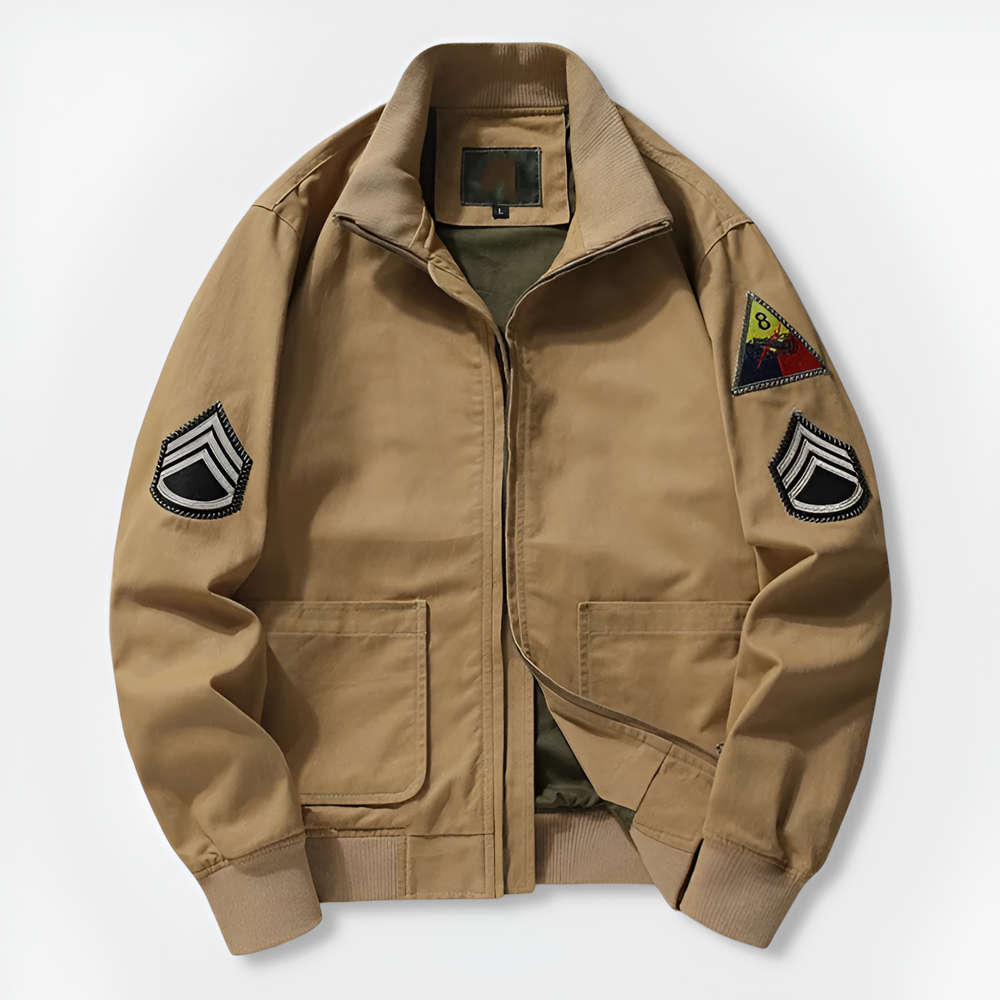 Men's longline bomber jacket, view 1