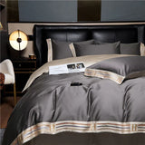Luxora Satin Cotton Embroidered Bedding Set - Luxurious Comfort & Elegant Design