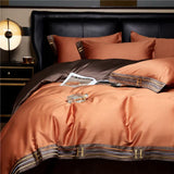 Luxora Satin Cotton Embroidered Bedding Set - Luxurious Comfort & Elegant Design