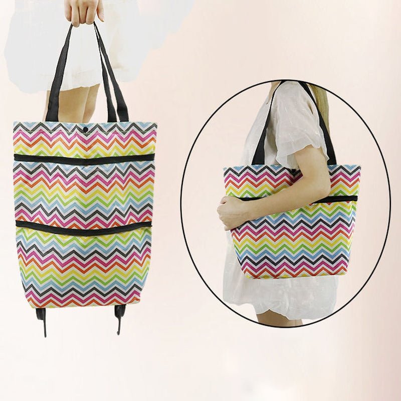 Rolling Shopping Bag – Waterproof Oxford, Expandable & 5kg Capacity