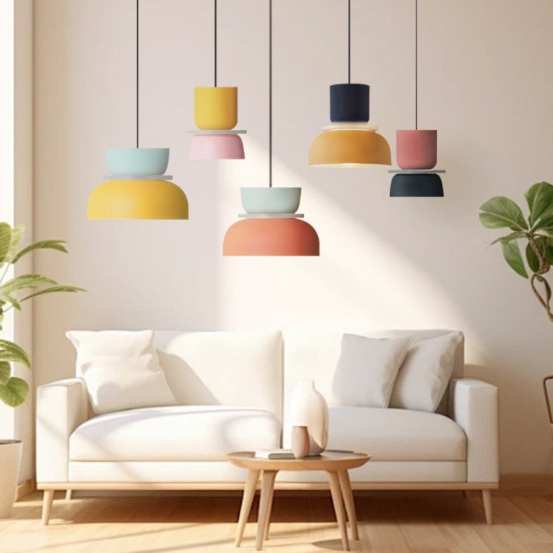 Macaron LED Pendelleuchte – Höhenverstellbare Skandinavische Designlampe für Modernes Wohnen