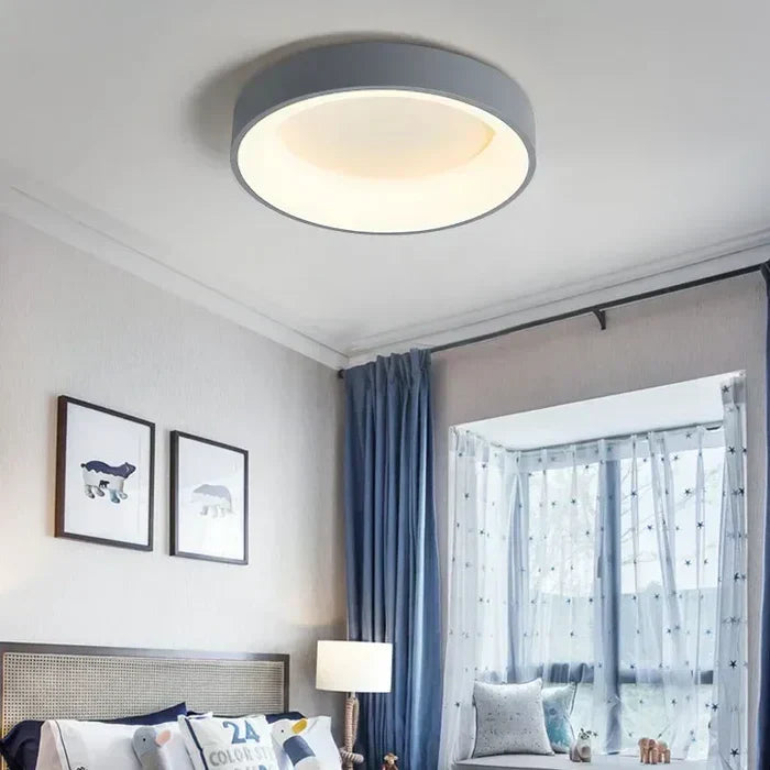 NordicGlow Scandinavian Round LED Ceiling Lamp - Modern Minimalist Lighting for Home Decor