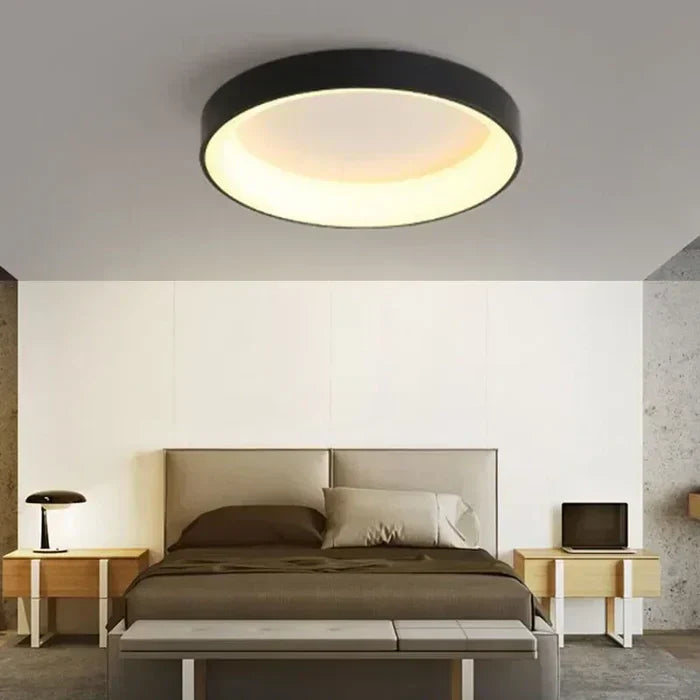 NordicGlow Scandinavian Round LED Ceiling Lamp - Modern Minimalist Lighting for Home Decor