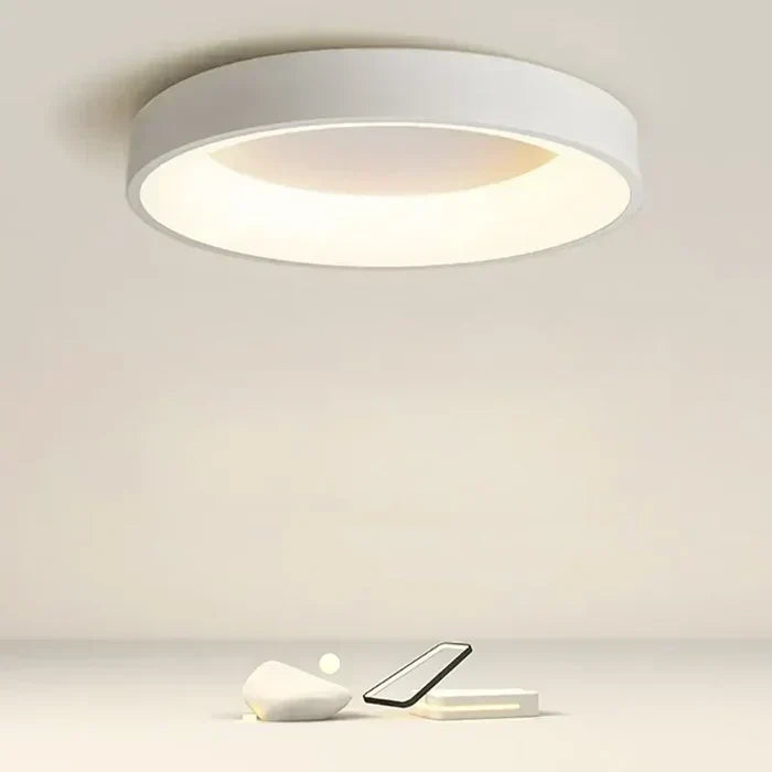 NordicGlow Scandinavian Round LED Ceiling Lamp - Modern Minimalist Lighting for Home Decor