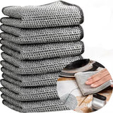 Enhanced Product Title: **ScrubMaster Steel Wire Dish Cloth - Reusable, Multifunctional Cleaning Tool for Effortless Scrubbing & Stain Removal**
