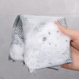 Enhanced Product Title: **ScrubMaster Steel Wire Dish Cloth - Reusable, Multifunctional Cleaning Tool for Effortless Scrubbing & Stain Removal**