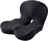 Memory Foam Seat Cushion with Lumbar Support for Office & Car – Ergonomic Comfort for Back Pain Relief