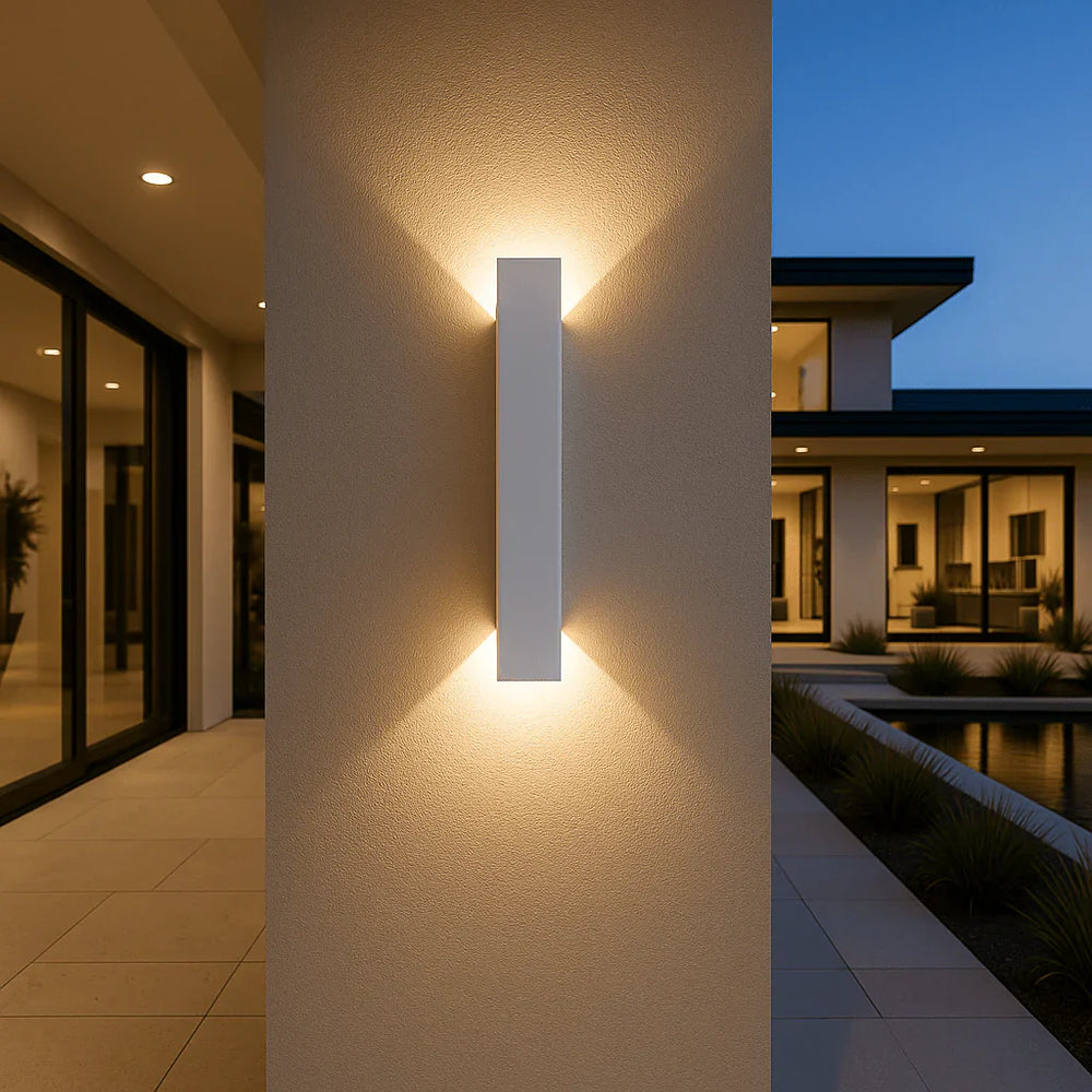 LED Outdoor Wall Light – Up & Down Beam, IP65 Waterproof, Aluminum Housing