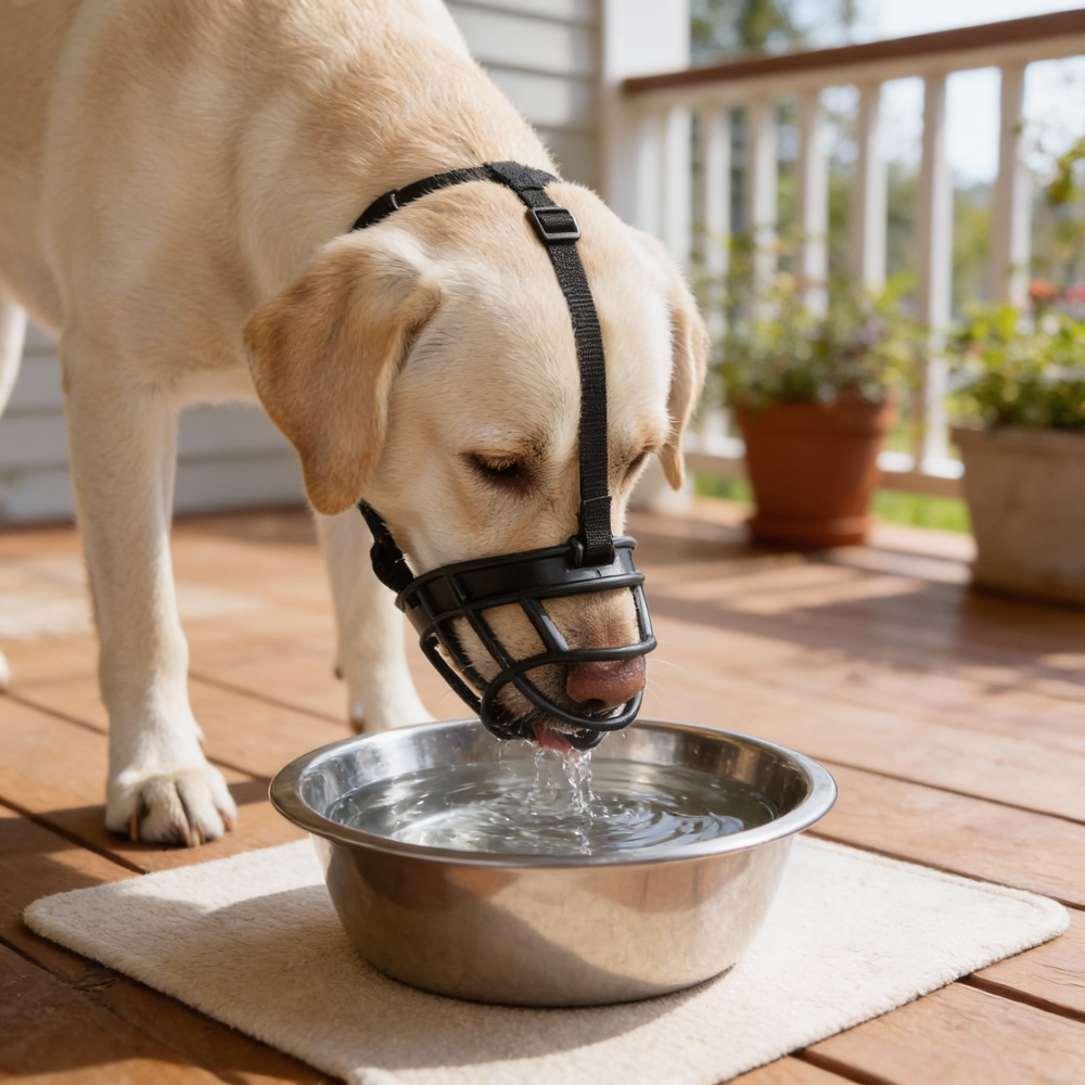 SecureFit Adjustable Dog Muzzle - Comfortable & Safe Design for Training, Vet Visits, and Grooming