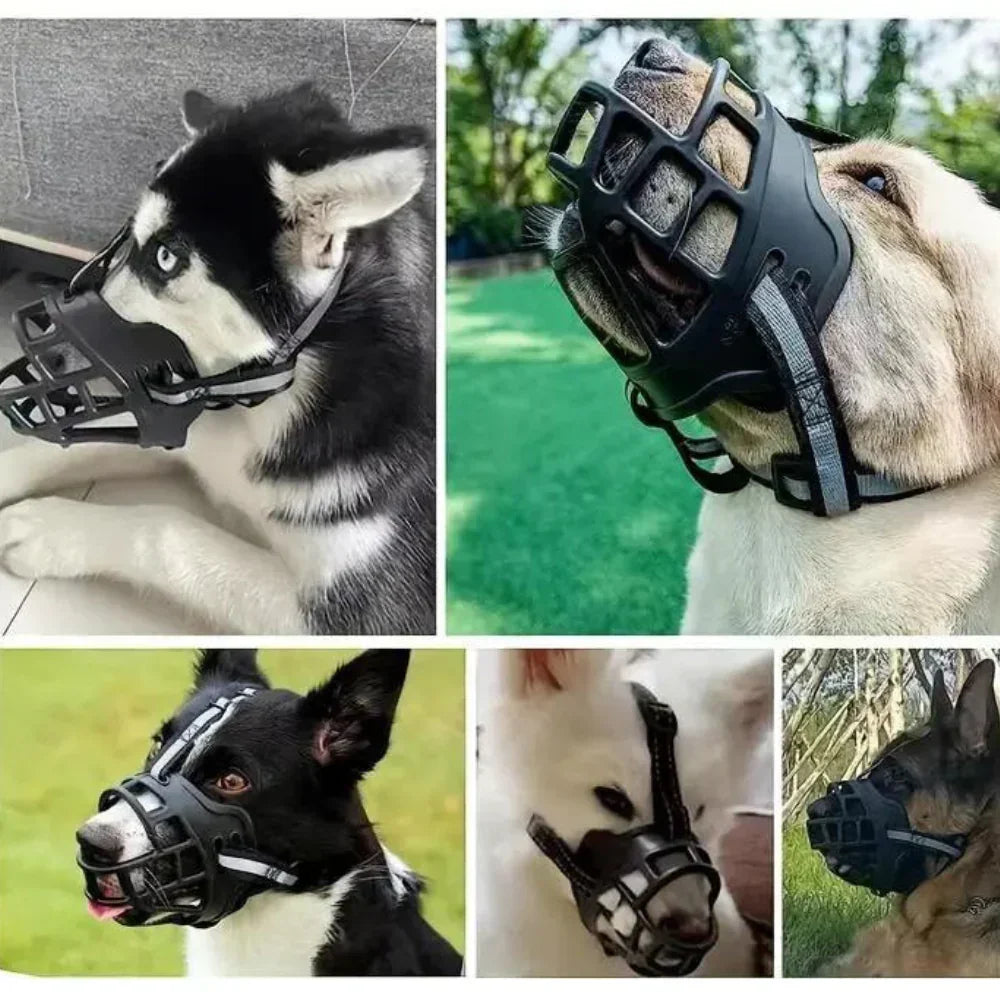 SecureFit Adjustable Dog Muzzle - Comfortable & Safe Design for Training, Vet Visits, and Grooming