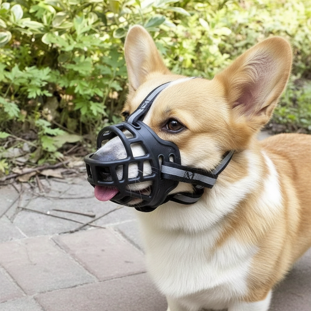SecureFit Adjustable Dog Muzzle - Comfortable & Safe Design for Training, Vet Visits, and Grooming