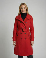Women's belted trench coat, view 1