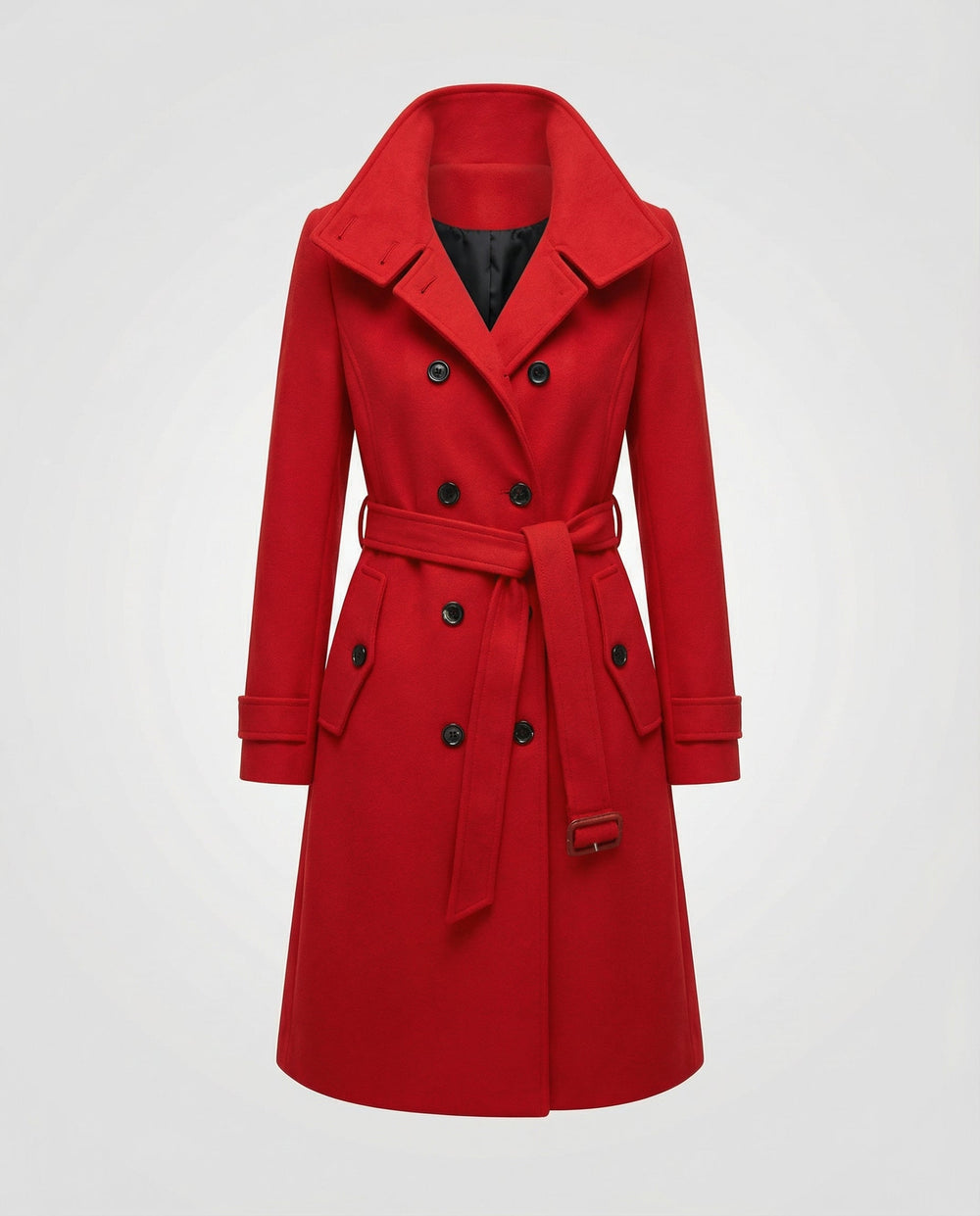 Women's belted trench coat, view 3