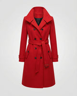 Women's belted trench coat, view 3