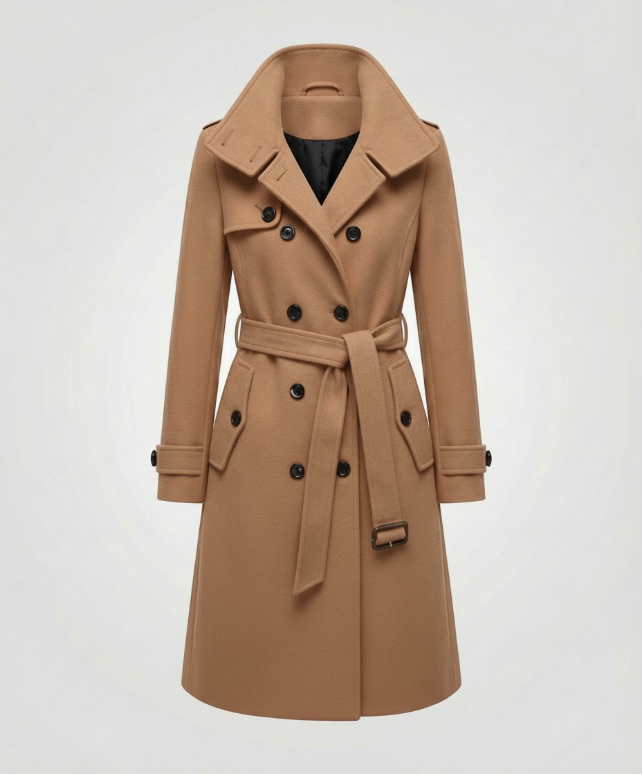 Women's belted trench coat, view 6