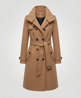Women's belted trench coat, view 6