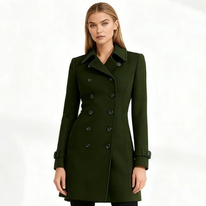 Women's fit-and-flare trench coat, view 1