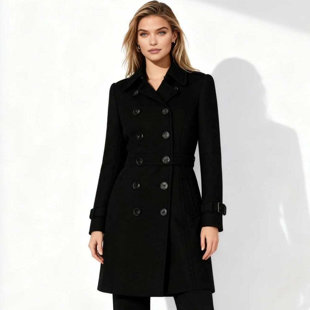 Women's fit-and-flare trench coat, view 2