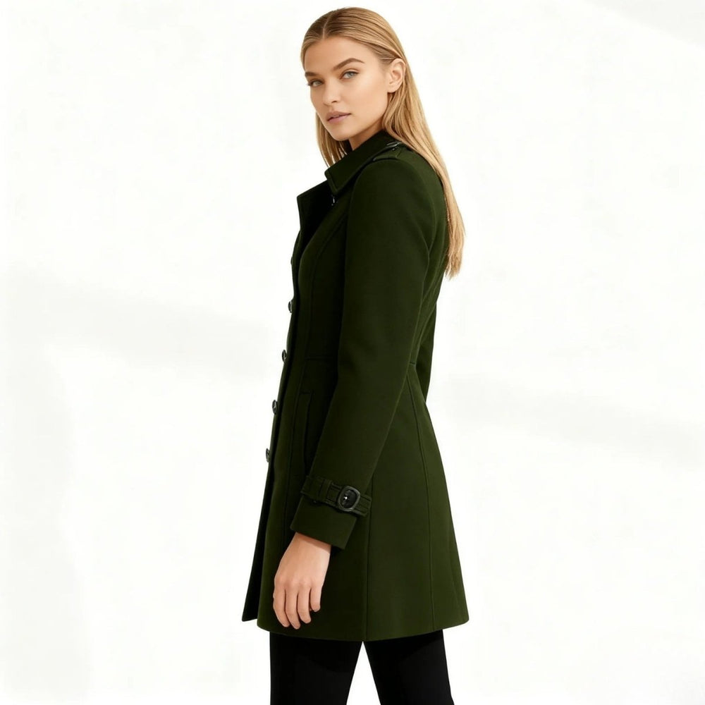 Women's fit-and-flare trench coat, view 6