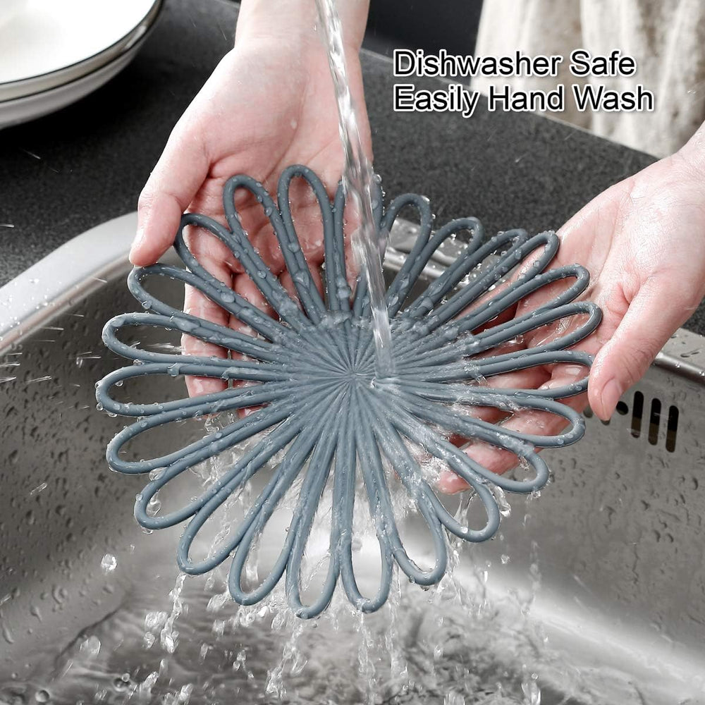 Set of 3 Heat-Resistant Silicone Coasters - Durable Heat Pads for Drinks & Surfaces