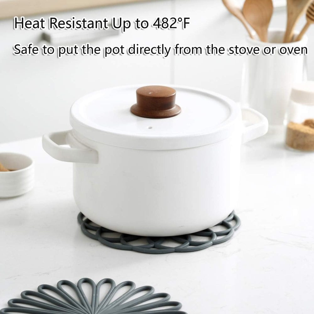 Set of 3 Heat-Resistant Silicone Coasters - Durable Heat Pads for Drinks & Surfaces