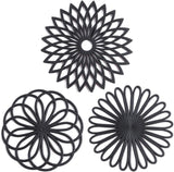 Set of 3 Heat-Resistant Silicone Coasters - Durable Heat Pads for Drinks & Surfaces