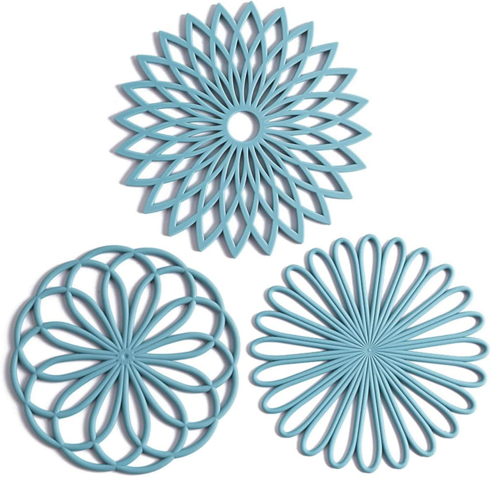 Set of 3 Heat-Resistant Silicone Coasters - Durable Heat Pads for Drinks & Surfaces