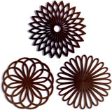 Set of 3 Heat-Resistant Silicone Coasters - Durable Heat Pads for Drinks & Surfaces