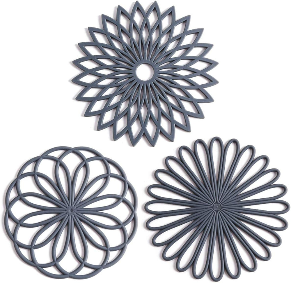 Set of 3 Heat-Resistant Silicone Coasters - Durable Heat Pads for Drinks & Surfaces