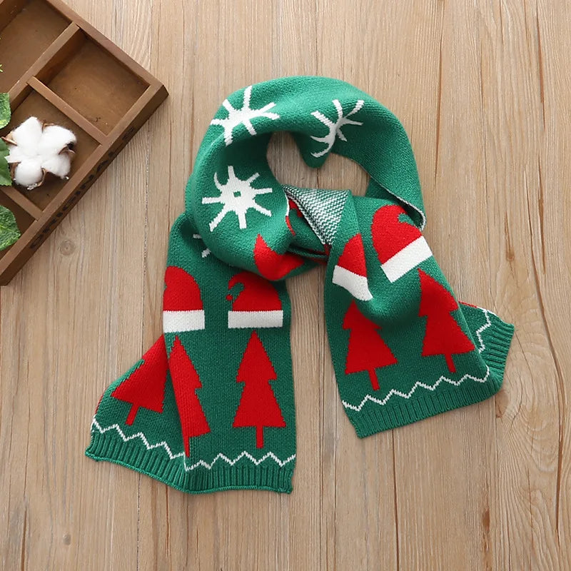 Adorable Kids' Christmas Knit Scarf - Cozy Winter Accessory for Children