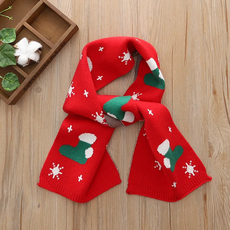 Adorable Kids' Christmas Knit Scarf - Cozy Winter Accessory for Children