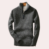 Shizley - Men's Sweater with High Neck and Zip Closure