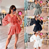 Elegant Lace V-Neck Romper for Women - Stylish & Comfortable Summer Jumpsuit