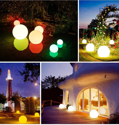 Solar Globe Light – 16 Colors, Remote Control, Weatherproof for Garden