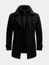 Men's longline coat, view 1