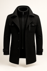 Men's longline coat, view 2