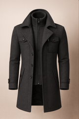 Men's longline coat, view 4