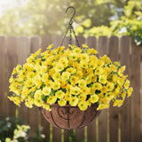 Silk Flowers Hanging Basket – Artificial, Indoor Outdoor & Low-Maintenance Decor