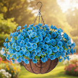 Silk Flowers Hanging Basket – Artificial, Indoor Outdoor & Low-Maintenance Decor