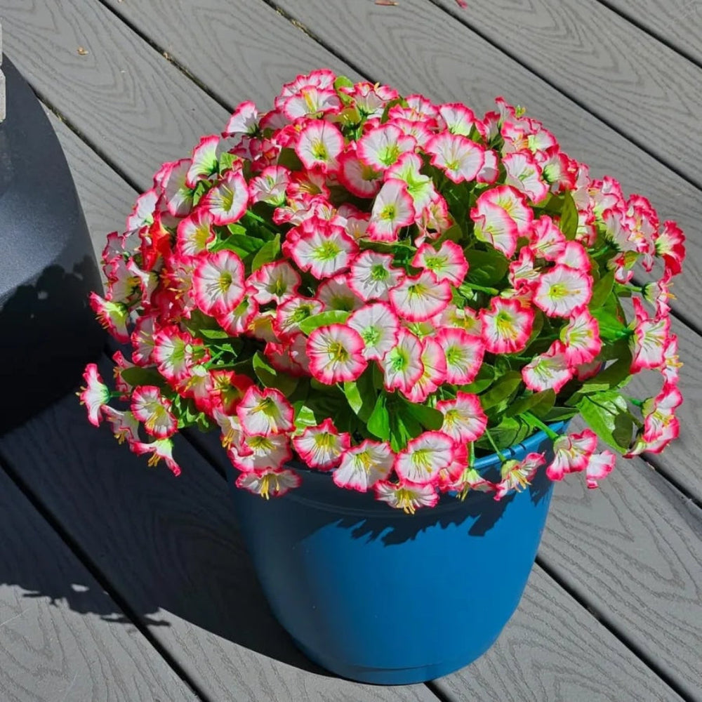 Silk Flowers Hanging Basket – Artificial, Indoor Outdoor & Low-Maintenance Decor