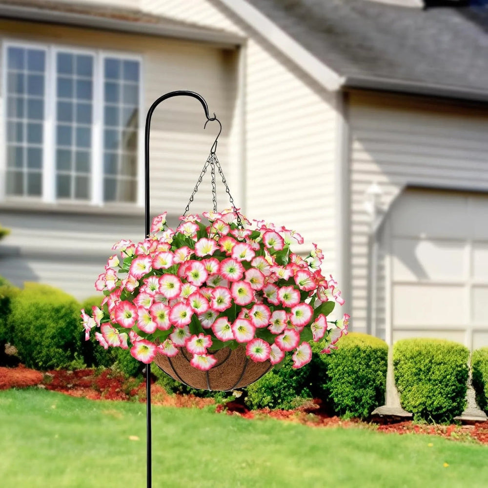 Silk Flowers Hanging Basket – Artificial, Indoor Outdoor & Low-Maintenance Decor
