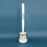 Spray Toilet Brush – No-Drill Wall Mount, Refillable Dispenser & Ventilated Holder