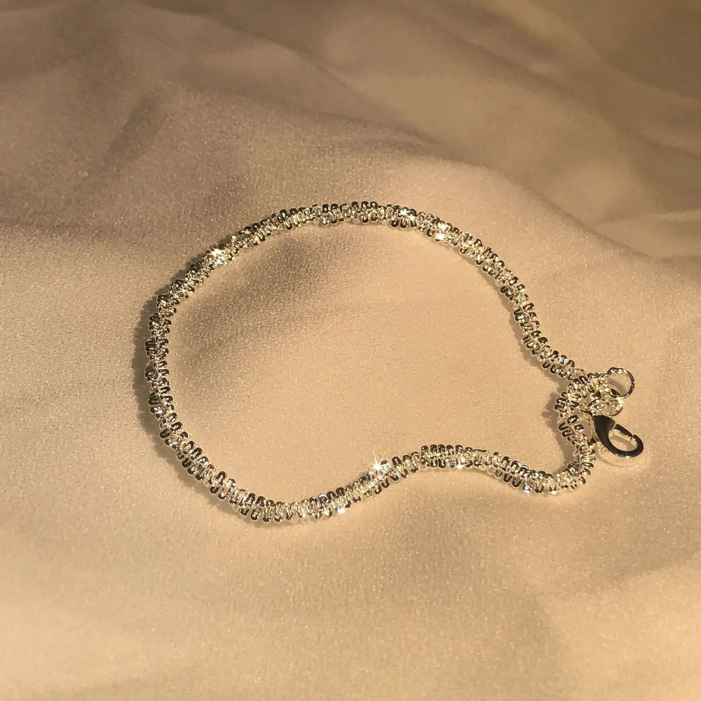 Elegant Silver Liquid Shine Bracelet for Women | Stylish Jewelry Accessory
