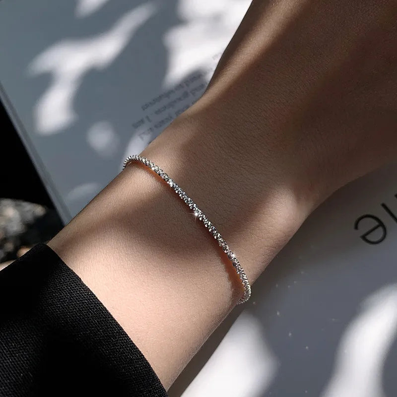 Elegant Silver Liquid Shine Bracelet for Women | Stylish Jewelry Accessory