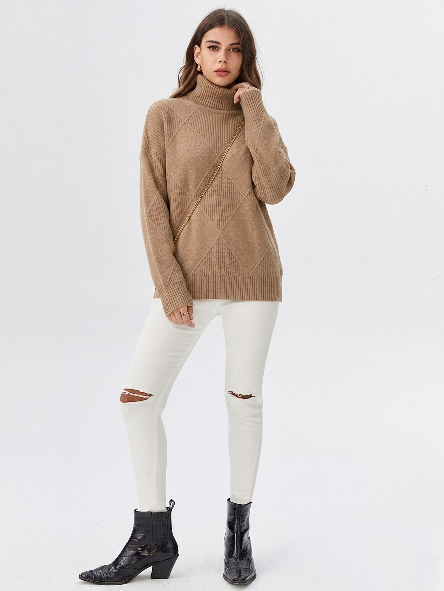 Women's longline sweater, view 2