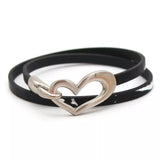 Elegant Simple Heart Leather Bracelet for Women | Stylish Jewelry Accessory