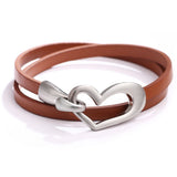 Elegant Simple Heart Leather Bracelet for Women | Stylish Jewelry Accessory